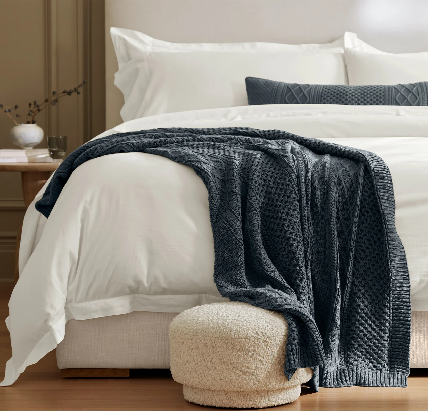 Aran Knit Throw Blanket - Image 6